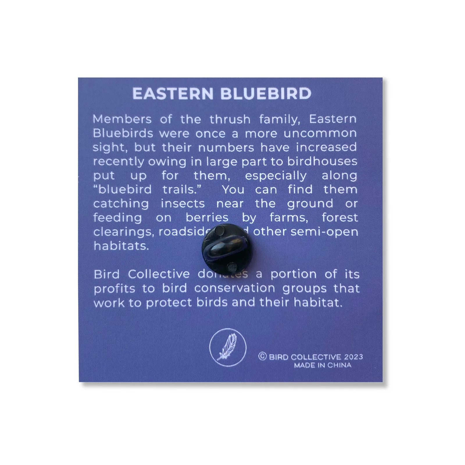 Eastern Bluebird Enamel Pin - Image 3