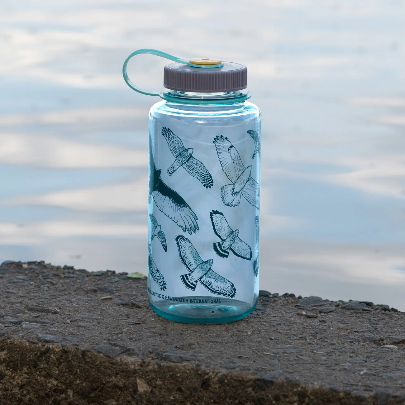 Hawks in Flight Nalgene Water Bottle | Seafoam - Image 3